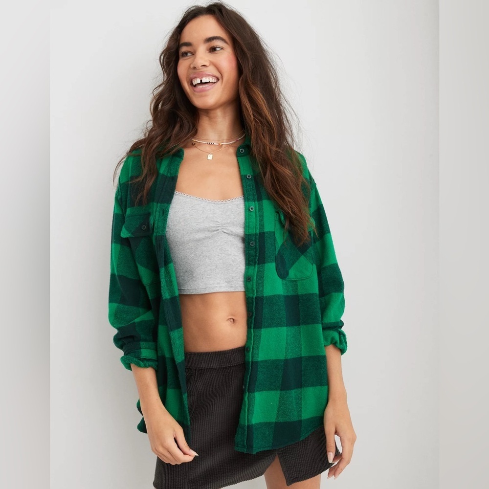 Aerie LumberJane Plaid Button Down Shirt